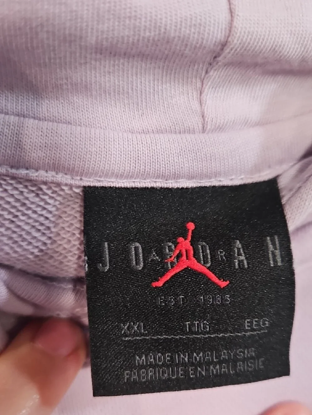 Jordan Lavender Hoodie with White Jumpman